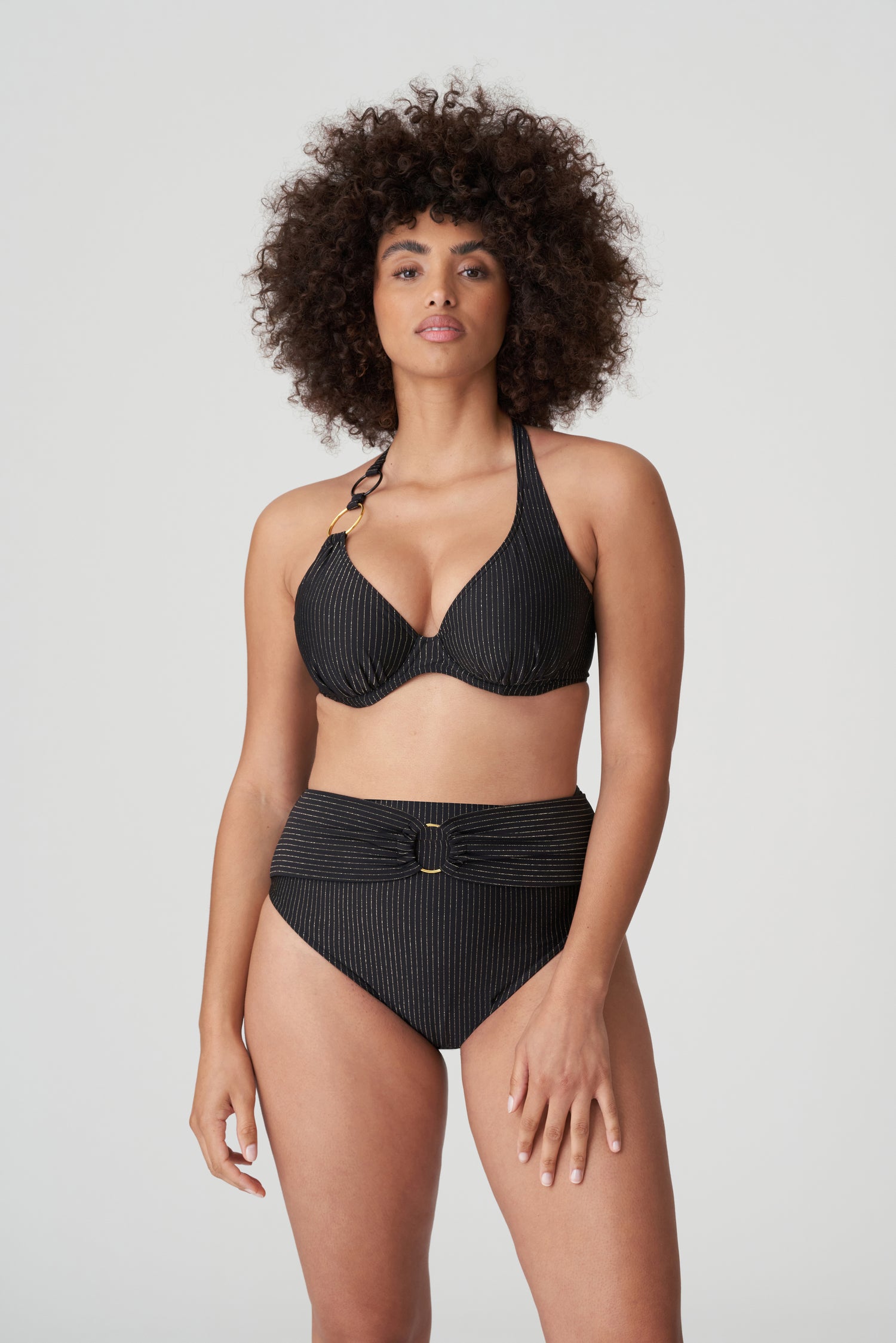 Primadonna Swim Solta Half Padded Plunge Bikini Top (4010119) Black