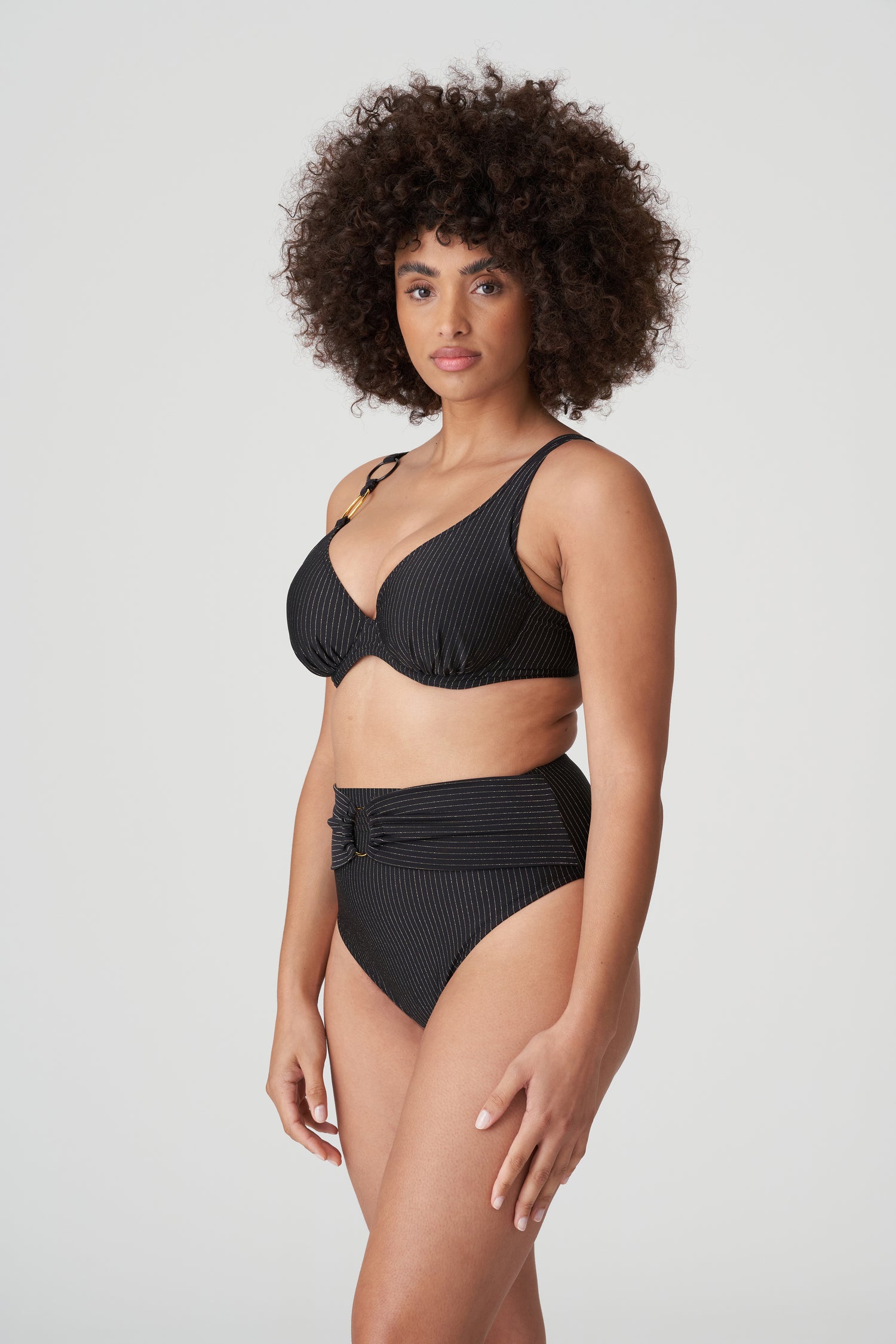 Primadonna Swim Solta Half Padded Plunge Bikini Top (4010119) Black