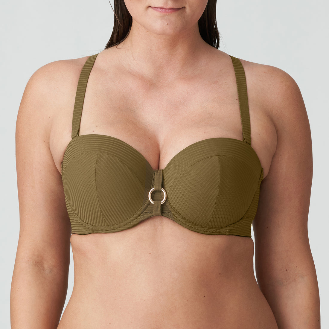 Primadonna Swim Sahara Уплотненный бикини-топ без бретелек (4006317) Оливковый