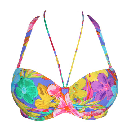 Primadonna Swim Sazan Уплотненный бикини-топ без бретелек (4010717) Синий Блум