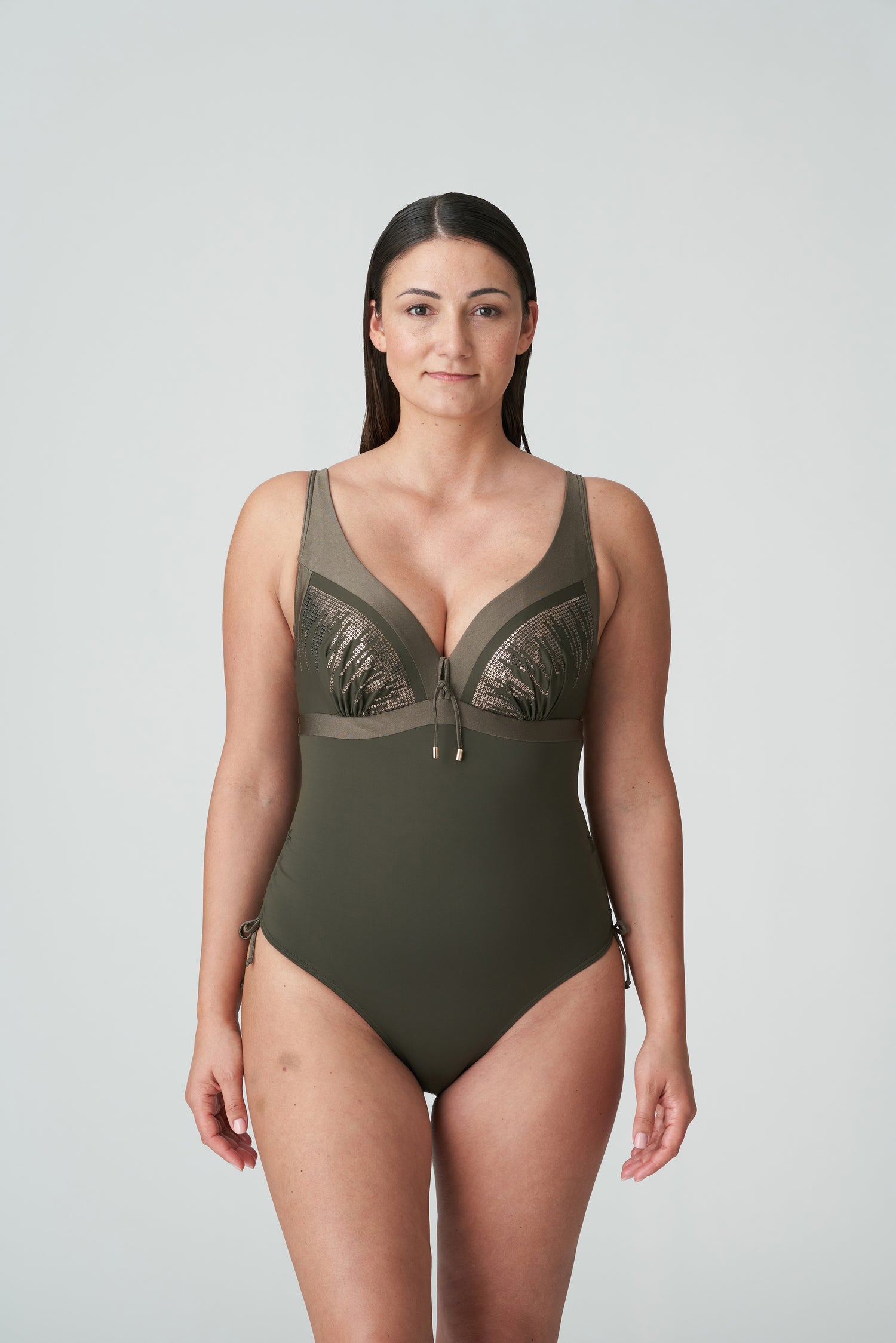 Primadonna Swim Aracruz Plunge Swimsuit (4011839) Kaki