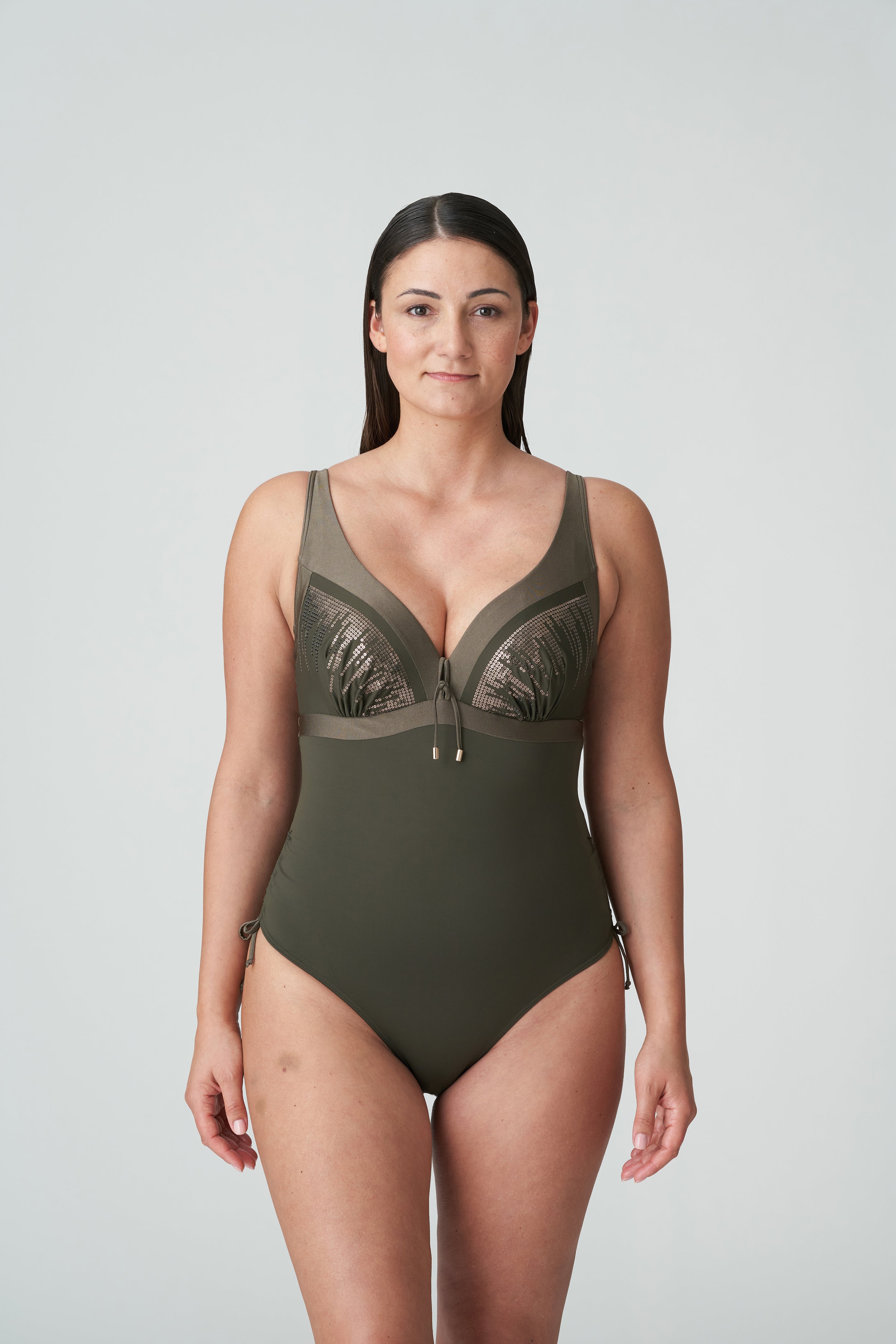 Primadonna Swim Aracruz Plunge Swimsuit (4011839) Kaki