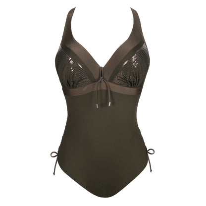 Primadonna Swim Aracruz Plunge Swimsuit (4011839) Kaki