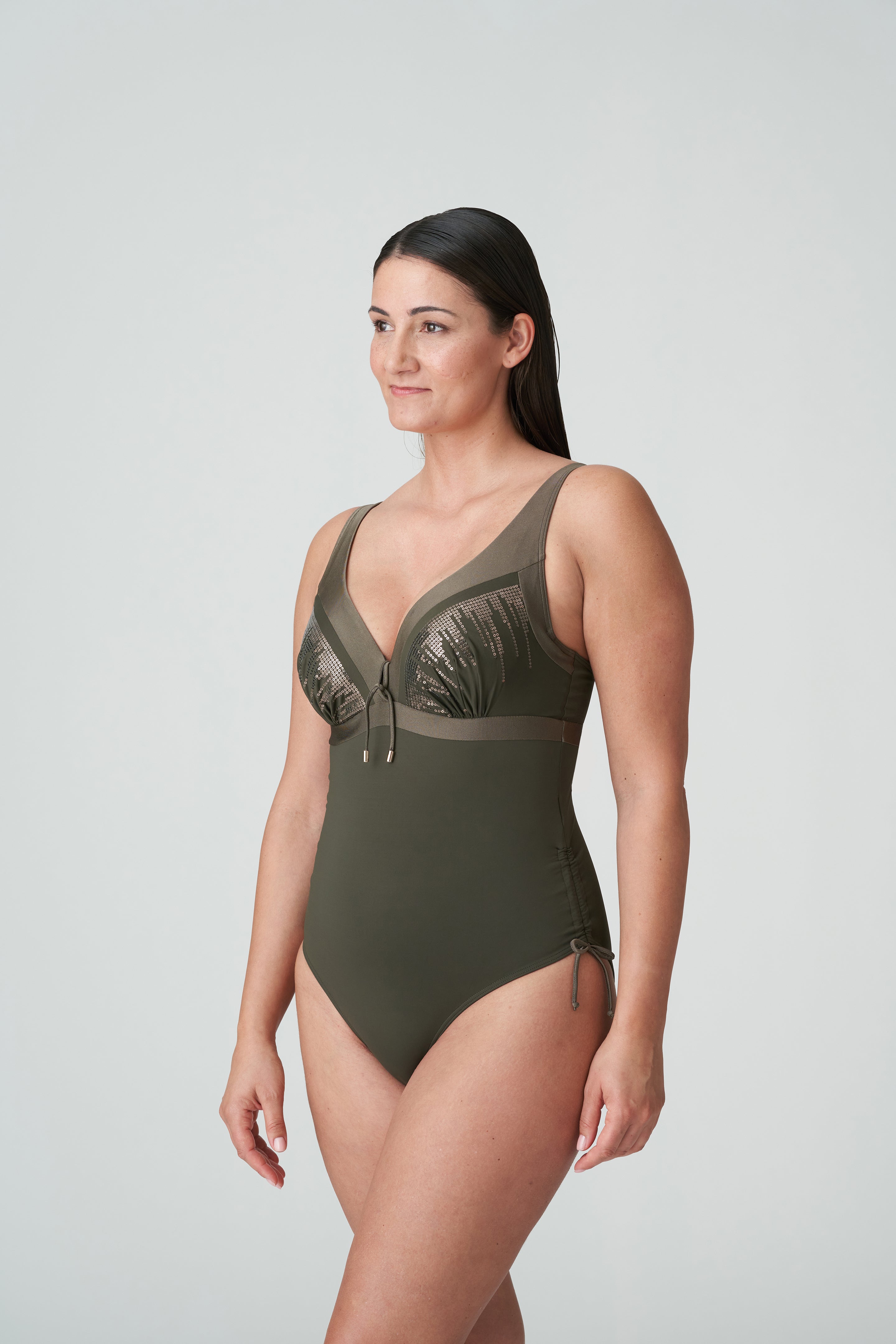 Primadonna Swim Aracruz Plunge Swimsuit (4011839) Kaki