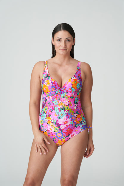 Primadonna Swim Najac Plunge Swimsuit (4011039) Floral Explosion