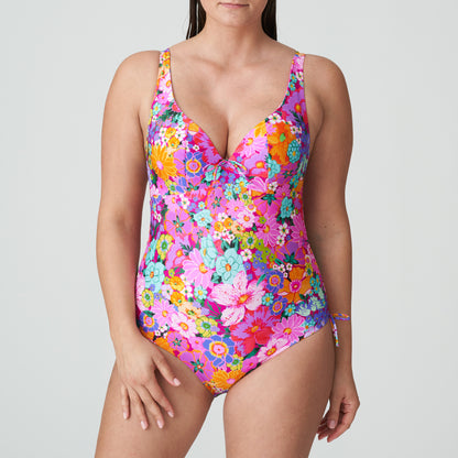 Primadonna Swim Najac Plunge Swimsuit (4011039) Floral Explosion