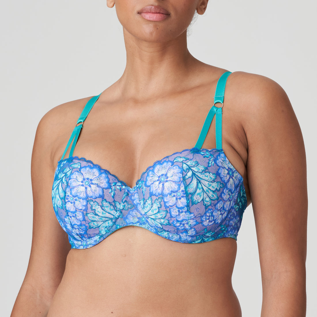 Primadonna Twist Morro Bay Padded Balcony Bra (0242262) Mermaid Blue