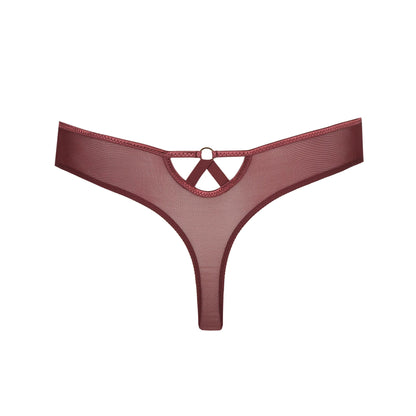 Primadonna Twist First Night Thong (0641880) Merlot